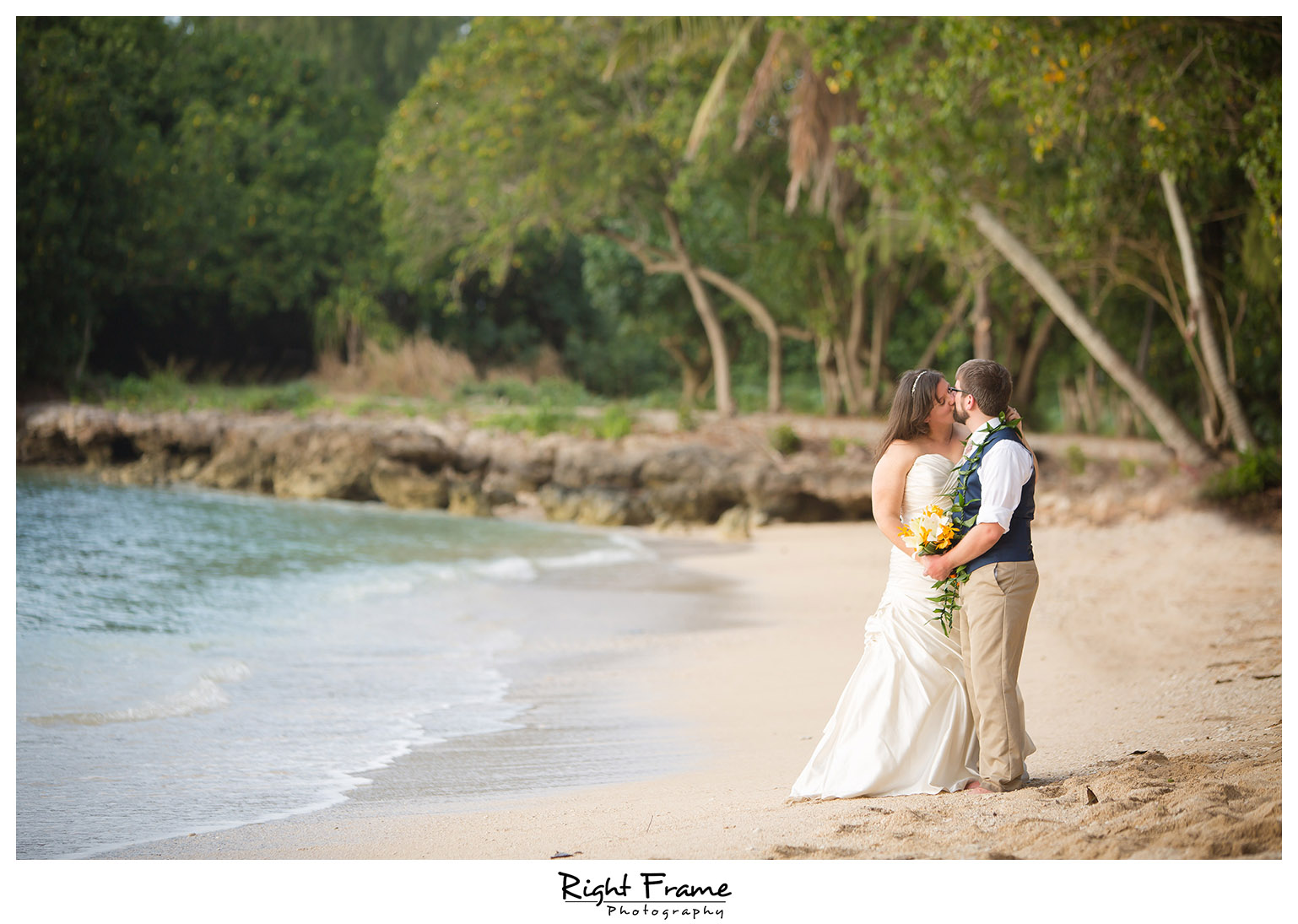 Kawela Bay Wedding Oahu Hawaii by RIGHT FRAME PHOTOGRAPHY