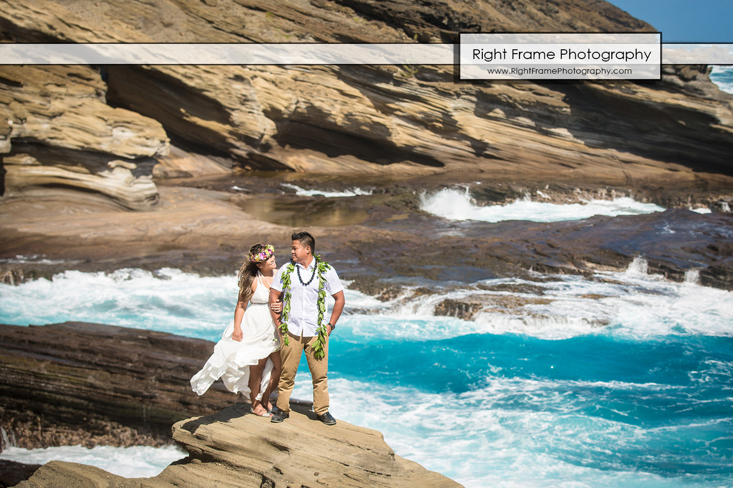 Hawaiian Vow Renewal Ceremony Oahu Hawaii by RIGHT FRAME PHOTOGRAPHY